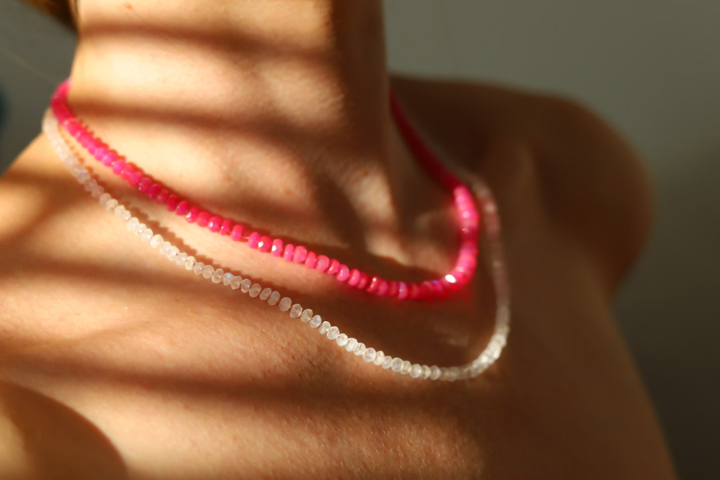 Hot Pink Opal Necklace